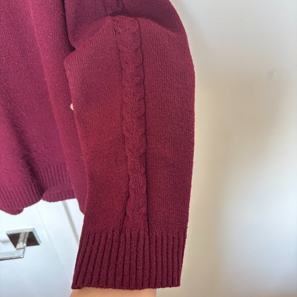 Preppy Burgundy Jennifer Moore Cardigan size M - Picture 3 of 9
